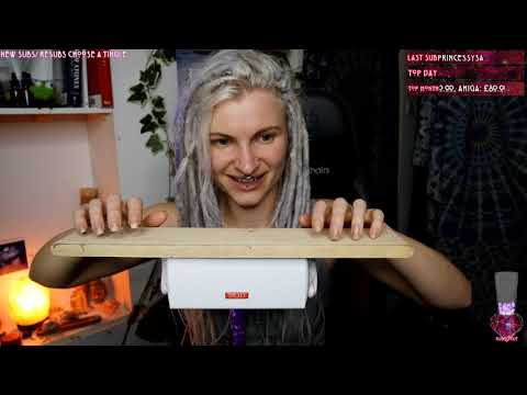 ASMR Twitch live stream - 3 hours un edited -binaural sand cutting, tapping whispering