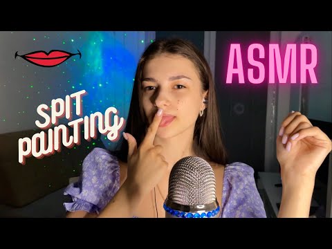 ASMR🎙️❤️SPIT PAINTING on your face👅😴MOUTH SOUNDS👄💤
