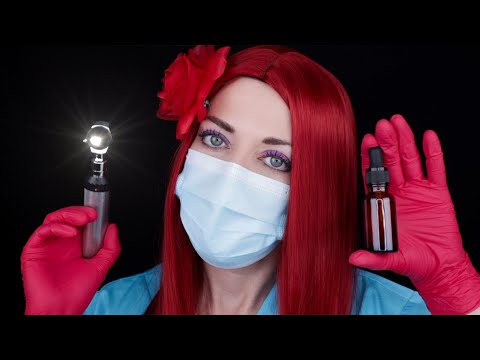 ASMR Ear Exam & Ear Cleaning - Rude & Unprofessional Doctors! Otoscope, Fizzy Drops, Gloves, Picking