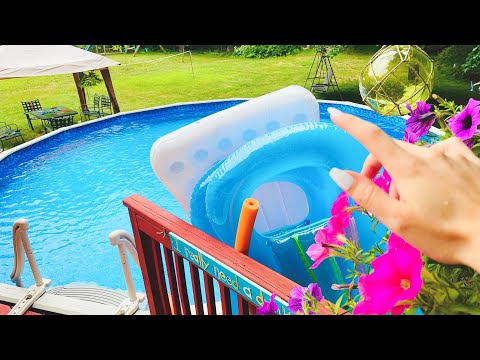 ASMR! Tapping By The Pool! ( Rain Sounds!)