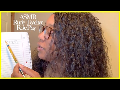 ASMR| RUDE SUBSTITUTE TEACHER Role play | with Page Turning
