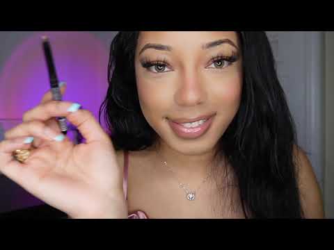 ASMR  Sassy Friend Does your Makeup Fast and Aggressive w/ Gum Chewing