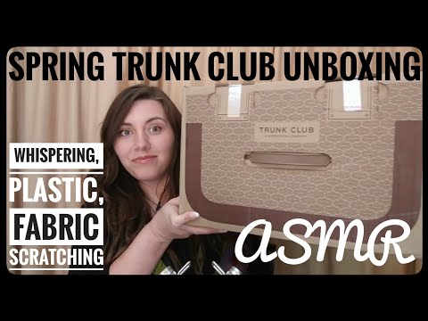 Spring Trunk Club Unboxing ASMR (Fabric Scratching, Plastic, and Whispering)