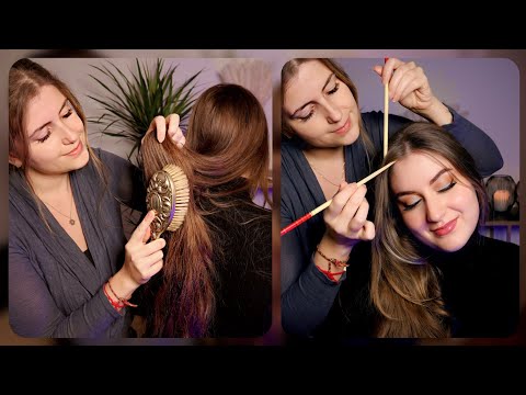 ASMR [Real Person] Scalp Check & Massage | Haar-Verwöhnung zum Einschlafen Hair Play Brushing