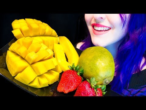 ASMR: Super Juicy Sweet Mango | How to Cut & Enjoy ~ Relaxing Eating Sounds [No Talking|V] 😻