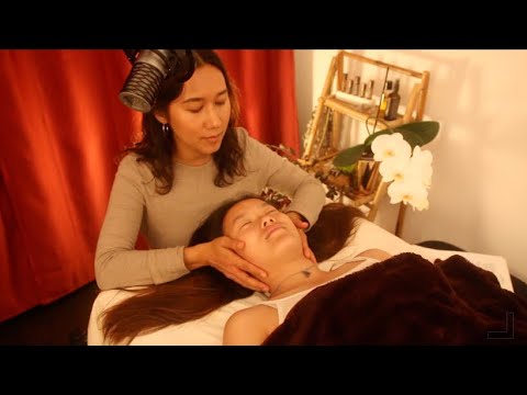 [ASMR] Chinese Acupoints on the Ear, Head Massage & Seed Rattle Cleansing with Marika (Real Person)