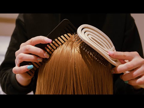 ASMR | The Most Relaxing Hair Brushing with 7 different Hairbrushes! (Tingly Whisper)