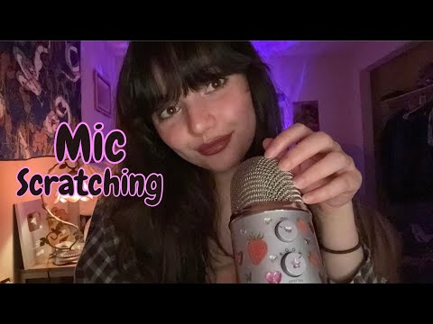 ASMR | Fast Aggressive Mic Scratching and Tapping (Natural Nail Sounds, Mic Triggers, Mouth Sounds)