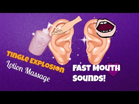 ASMR Fast Mouth Sounds, Fast Tongue W/ Lotion Massage (No Talking)