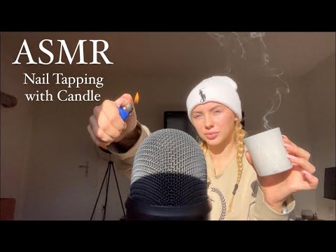 ASMR | NAIL TAPPING with a Candle | Swirling, Pumping (HAND SOUNDS) Brain Massage & Relax[German]🕯️