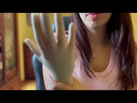 ASMR soft surgical Latex gloves sounds