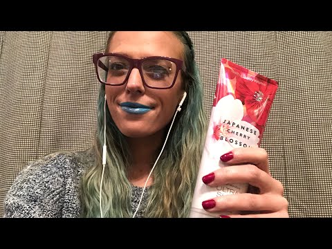 ASMR hand lotion and finger flicking with and without latex gloves