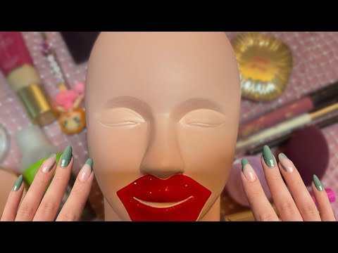 ASMR-MAQUIAGEM REAL NO MANEQUIM( Sussurrou)| Real Makeup no manequin💄