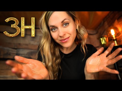 ASMR 3h Full Body massage, SPA, Face Brushing, Oil massage and Rains ounds for sleep