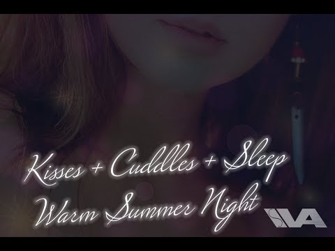 ASMR Kisses ~ Cuddle With Me & Fall Asleep Relaxing Girlfriend Roleplay (Summer Night Soundscape)