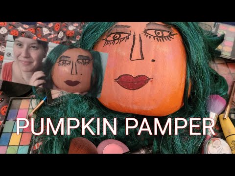 The BEST ASMR Make Up On A Pumpkin video EVER!!  Ok I lie but it's still TINGLY AF ! #Pumpkinpamper🎃