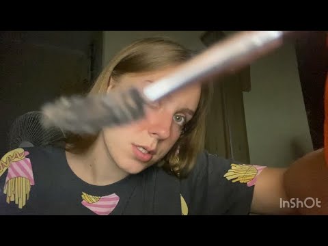 асмр українською ламінування брів поглажування щіточкою ніжні дотики
