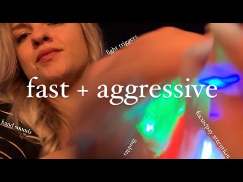 Fast & Aggressive ASMR Custom for Courtney✨Hand Sounds, Light Triggers, Focus/Pay Attention, Tapping