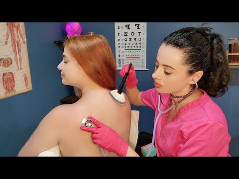 ASMR Back Exam + Scalp Check (Back Scratch, Back Massage Relaxing ASMR Medical) Real Person Roleplay