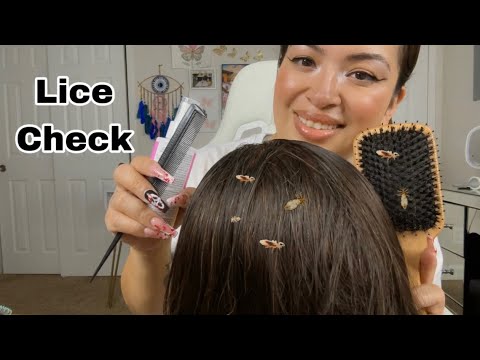 ASMR| Mom checks your hair for lice after school sends you home- nit picking & hair parting 😴
