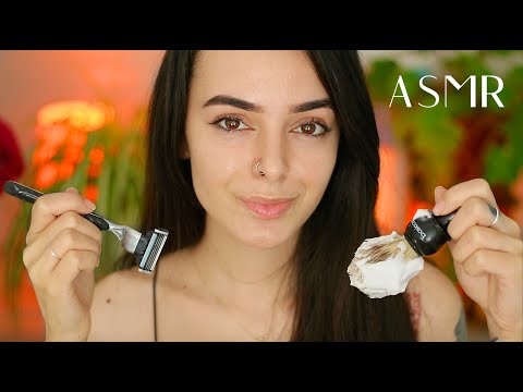 ASMR for Men - Let Me Lather & Shave Your Beard (Closeup Whispering)