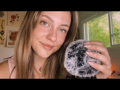 ASMR Fluffy Mic Scratching, Whispers, & Mouth Sounds