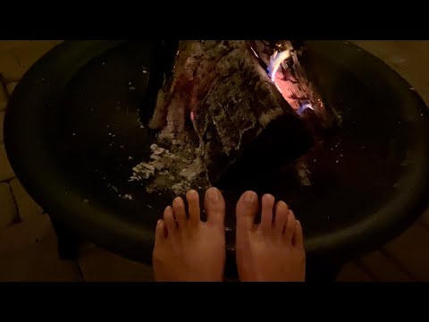 ASMR Relaxing 👣 Feet by the Crackling Fire 🔥 Wiggling Toes