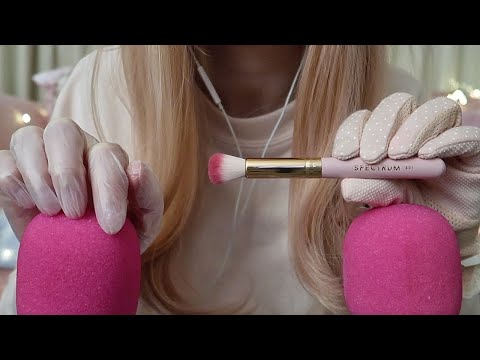 [No-Talking ASMR] Deep Intense Mic Scratching For Your Ears | Acrylic Nails, Q-Tips, Gloves, Brushes