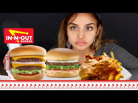 ASMR My First Time Trying In-N-Out Burgers | Double Burger Meal & Extra Cheese Animal Fries Mukbang