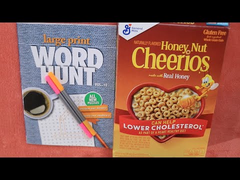 YUNG ADULT WORD SEARCH CHEERIOS ASMR EATING SOUNDS