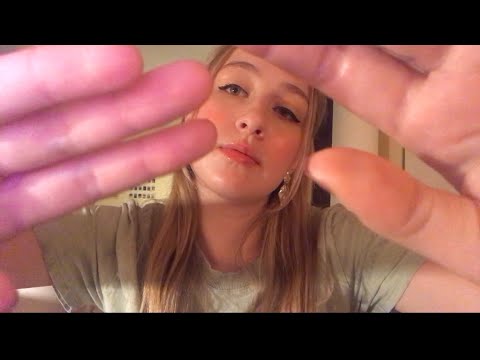 ASMR | tingly hand movements / face touching for relaxation 💛✨ | personal attention