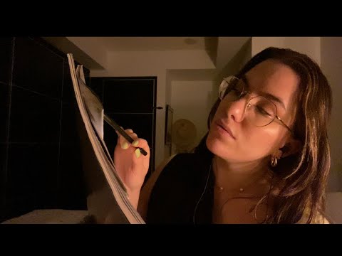 ASMR Magazine Inspector (Page turning, writing and whispers)