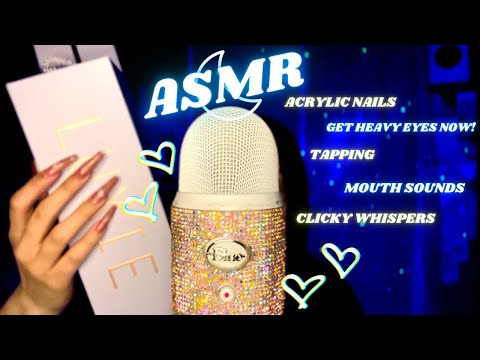 FOCUS on the Sounds ✨ Soothing Long Nails Tapping / Asmr mouth sounds & Clickity whisper