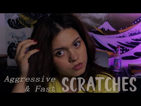 ASMR - Scratching with Long Nails (Scalp, Face & Hands Scratch) *No Talking*