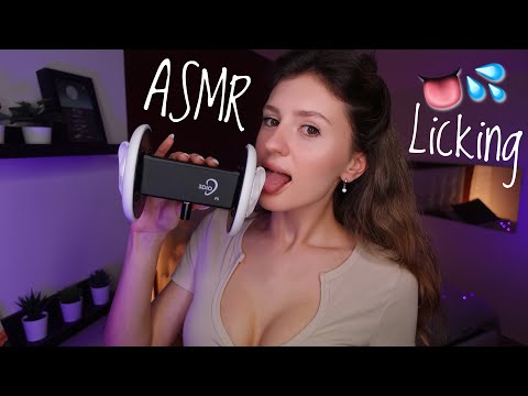 ASMR Ear Licking 👅 Mouth Sounds, Kissing Sounds, Heartbeat ❤