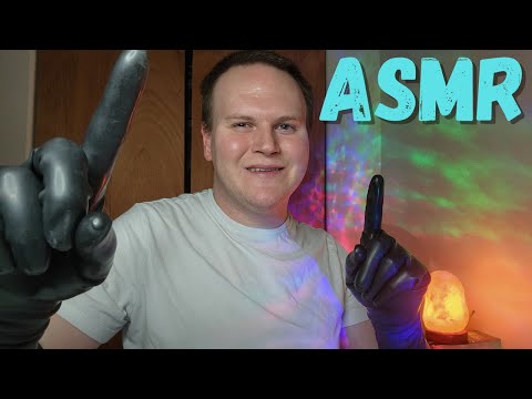 ASMR Long Black Latex Gloves (Latex Sounds, Hand Movements)