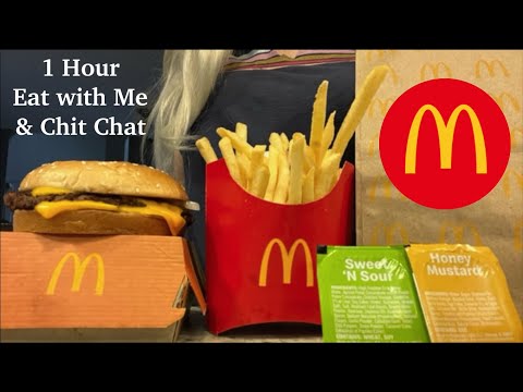1 Hour Eating McDonald's & Chit Chat | Answering Your Questions | Whispered Ramble ASMR