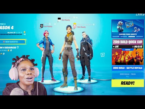 MY FIRST TIME PLAYING FORTNITE GAMEPLAY ASMR CHEWING GUM