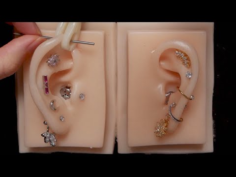 ASMR 팅글가득 피어싱 롤플레이 (노토킹) Piercing shop • silicon Ear