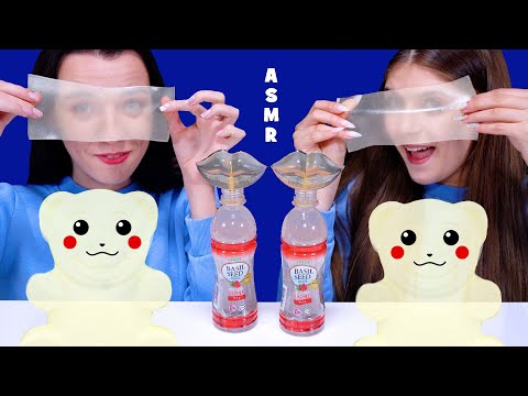 ASMR Eating Only One Color | Clear Food* Sheet Jelly, Tik Tok Drink | MUKBANG 먹방