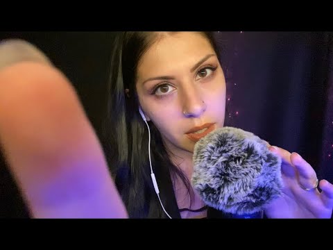 ASMR fluffy mic positive affirmations and face touching