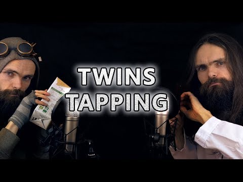 ASMR Twins Tapping [A bit fast and chaotic]