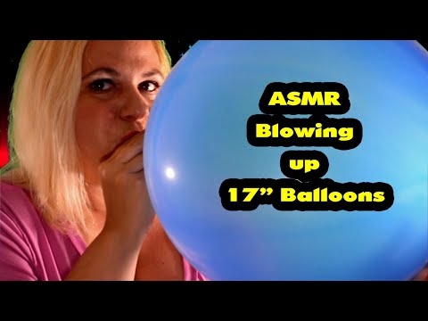 [ASMR] Blowing up 17" Balloons