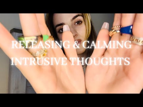 Reiki ASMR | Releasing and calming intrusive thoughts | Hand movements, Crystal healing, plucking 🤍
