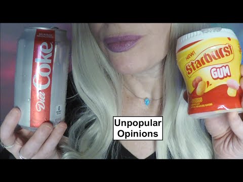 ASMR Gum Chewing, Soda Drinking, Unpopular Opinions | Tingly Whisper