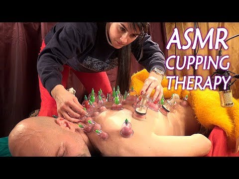 Man Try Cupping Therapy for ASMR | Pain Relief by Cup Back Massage