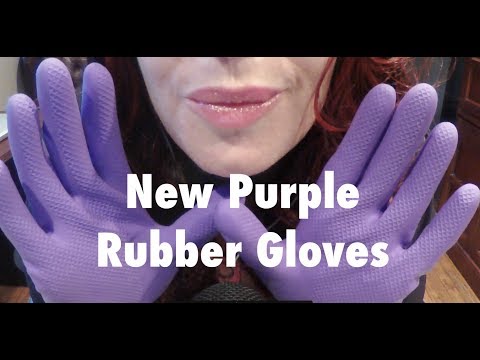 ASMR Purple Rubber Gloves