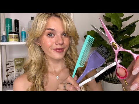 ASMR 1h Jersey Hair Salon Roleplay 𐙚♡❀ Trim, Highlights, Wash, Style (jersey accent)
