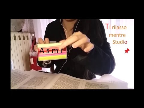 ASMR 📌 Ti rilasso mentre studio 🤓📗 || Whispering - Inaudible - Paper, Drink and Smoke sounds 🍹🚬