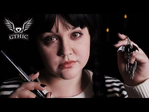 ASMR 🖤 Wednesday Gives You a Goth Makeover Roleplay (Personal Attention, Makeup, Personal Stylist)